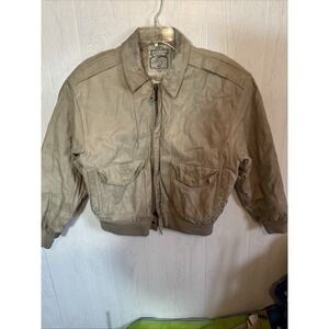 Vintage Paris Sports Club Small  Leather Bomber Jacket Needs Care